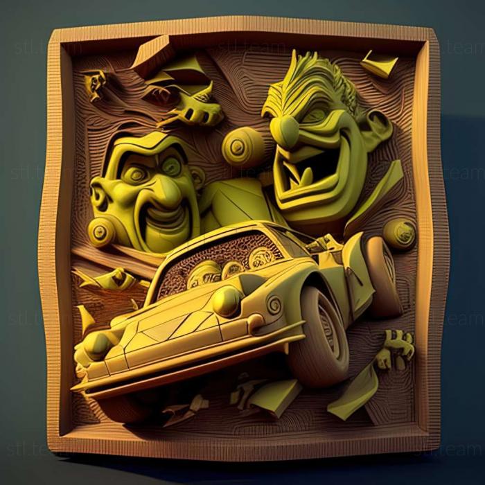 3D model Shrek Smash and Crash Racing game (STL)
